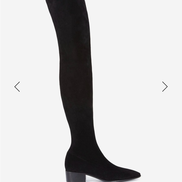 The Kooples Black Suade Thigh-High Boots - Picture 10 of 11